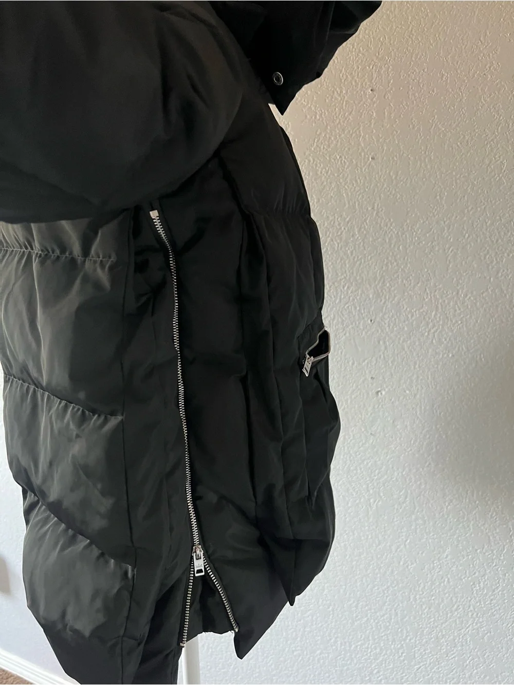 Kids Black Hooded Puffer Jacket - Warm Winter Coat